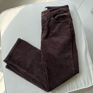 Brown Pilcro Corduroy Straight Leg Pants